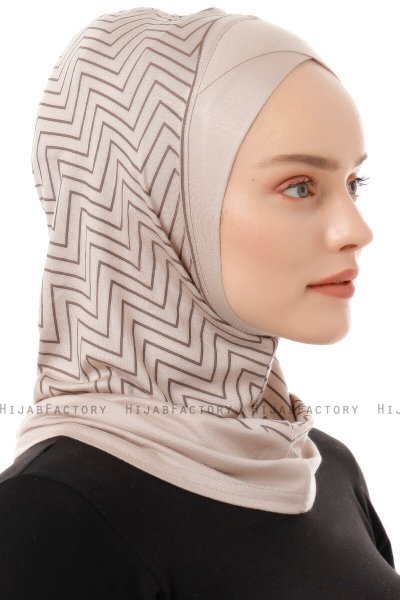 Silva Cross - Ljus Taupe One-Piece Al Amira Hijab