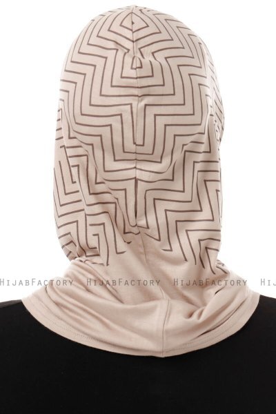 Silva Cross - Ljus Taupe One-Piece Al Amira Hijab