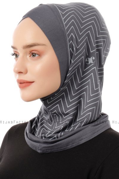 Silva Cross - Mörkgrå One-Piece Al Amira Hijab