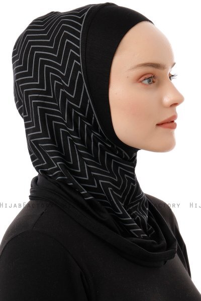 Silva Plain - Svart & Ljusgrå One-Piece Al Amira Hijab