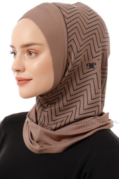 Silva Plain - Mörk Taupe One-Piece Al Amira Hijab