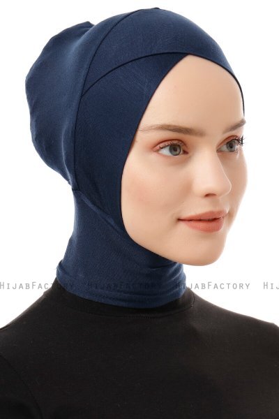 Elnara - Marinblå Cross Hijab Underslöja