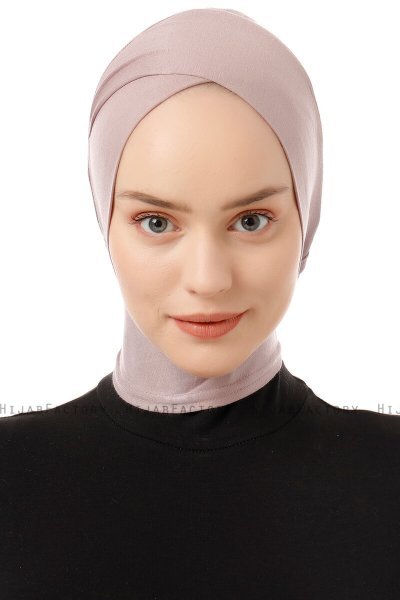 Elnara - Stengrå Cross Hijab Underslöja