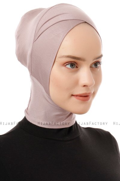 Elnara - Stengrå Cross Hijab Underslöja