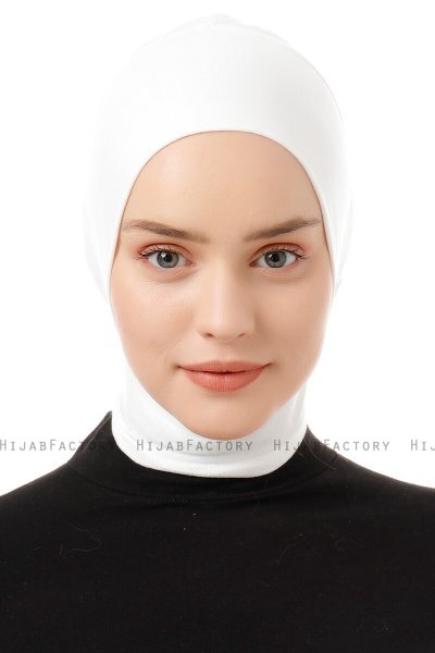 Elnara - Creme Plain Hijab Underslöja