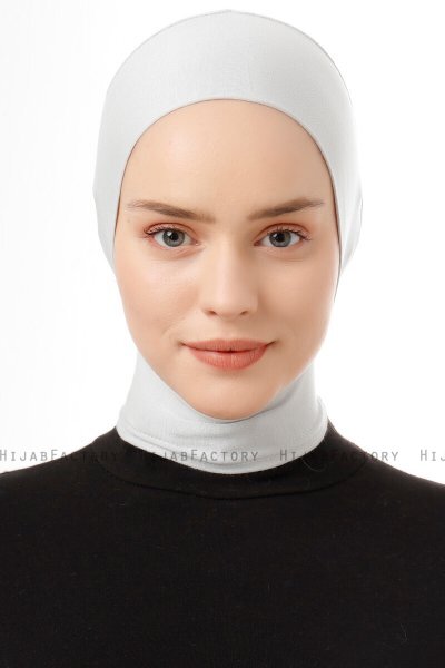 Elnara - Ljusgrå Plain Hijab Underslöja