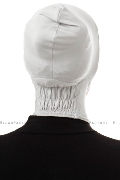 Elnara - Ljusgrå Plain Hijab Underslöja