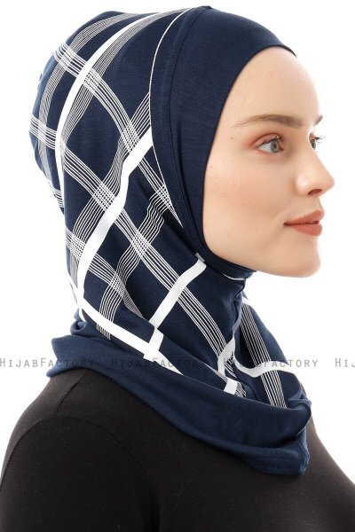 Ekose Plain - Marinblå One-Piece Al Amira Hijab
