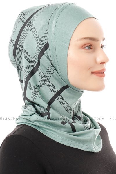 Ekose Plain - Grön One-Piece Al Amira Hijab