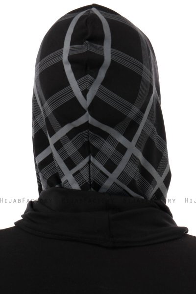 Ekose Cross - Svart & Ljusgrå One-Piece Al Amira Hijab