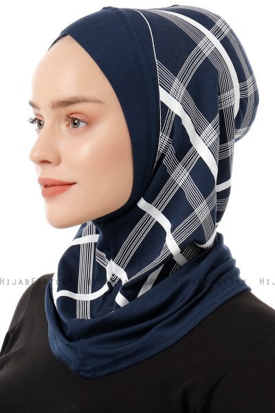 Ekose Cross - Marinblå One-Piece Al Amira Hijab