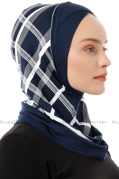 Ekose Cross - Marinblå One-Piece Al Amira Hijab