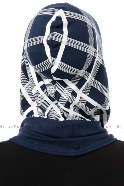 Ekose Cross - Marinblå One-Piece Al Amira Hijab