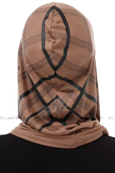 Ekose Cross - Mörk Taupe One-Piece Al Amira Hijab