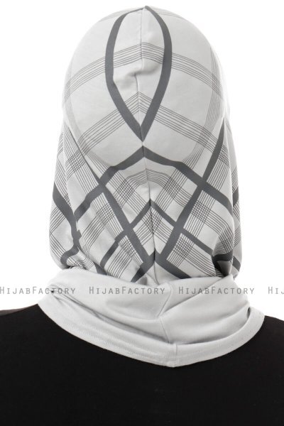 Ekose Cross - Ljusgrå One-Piece Al Amira Hijab