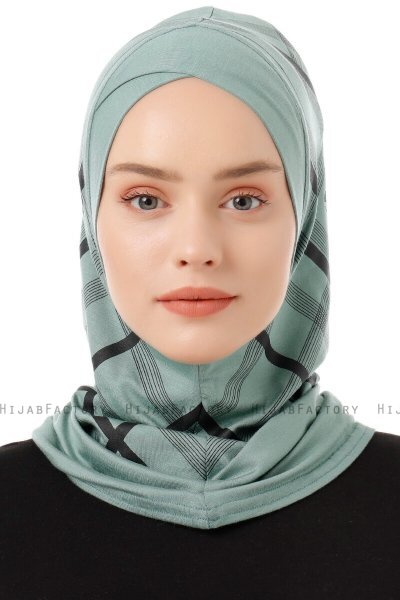 Ekose Cross - Grön One-Piece Al Amira Hijab