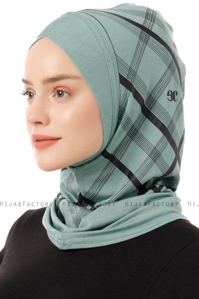Ekose Cross - Grön One-Piece Al Amira Hijab
