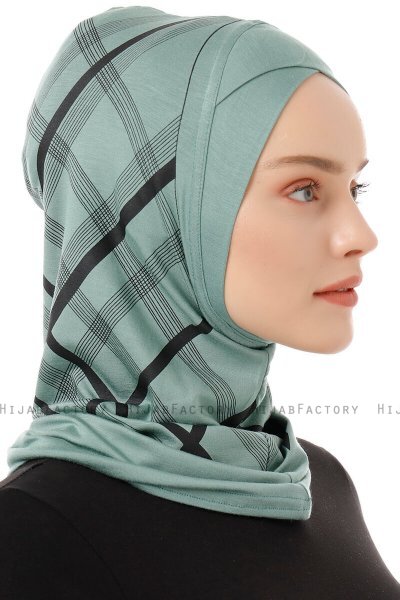 Ekose Cross - Grön One-Piece Al Amira Hijab
