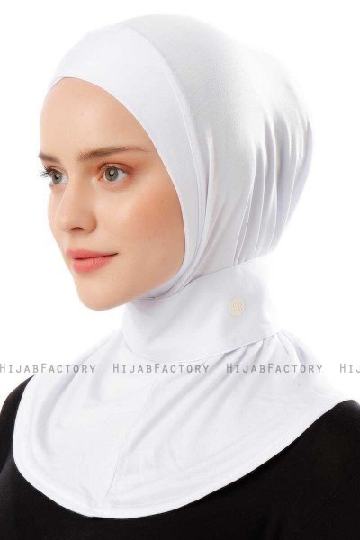 Ceren - Vit Praktisk Viskos Hijab