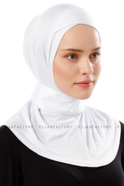 Ceren - Vit Praktisk Viskos Hijab