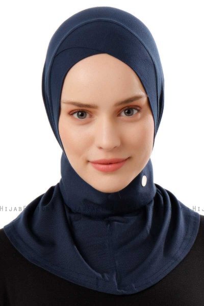 Ceren - Marinblå Praktisk Viskos Hijab