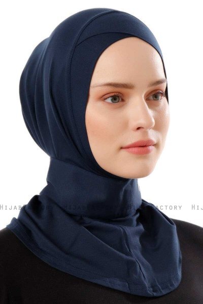 Ceren - Marinblå Praktisk Viskos Hijab