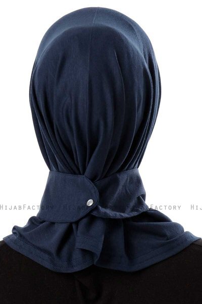 Ceren - Marinblå Praktisk Viskos Hijab