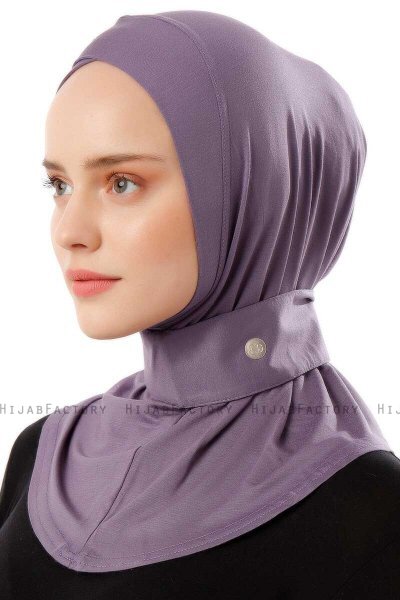 Ceren - Mörklila Praktisk Viskos Hijab