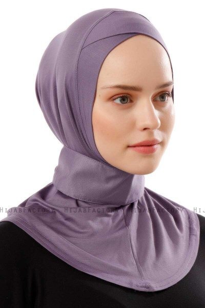 Ceren - Mörklila Praktisk Viskos Hijab