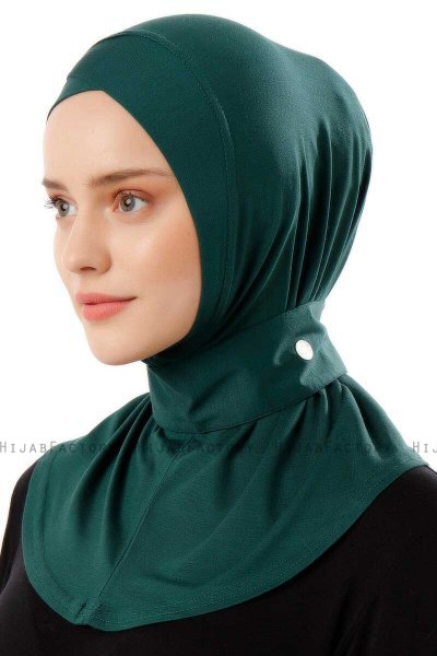 Ceren - Mörkgrön Praktisk Viskos Hijab