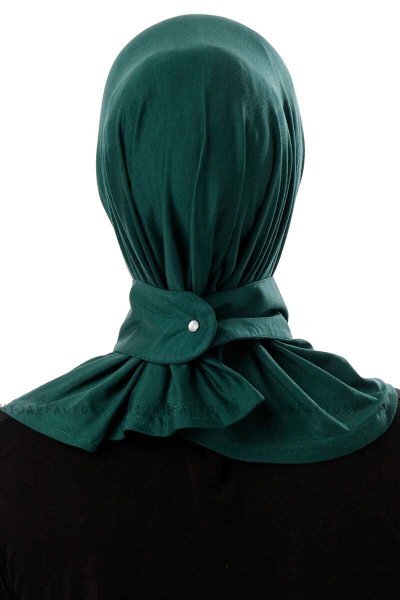 Ceren - Mörkgrön Praktisk Viskos Hijab