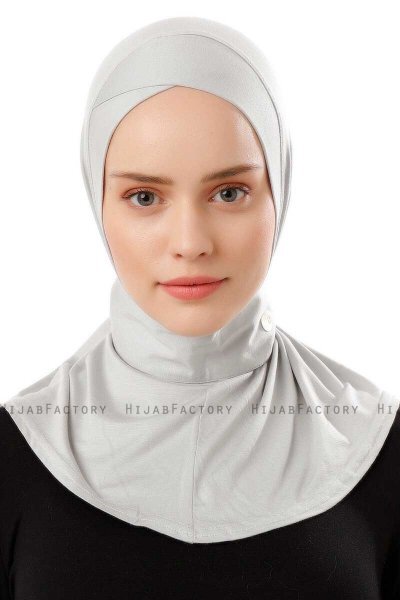 Ceren - Ljusgrå Praktisk Viskos Hijab