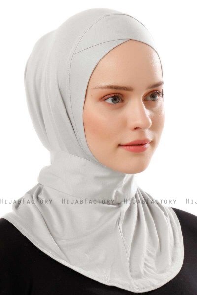 Ceren - Ljusgrå Praktisk Viskos Hijab