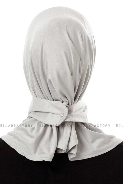 Ceren - Ljusgrå Praktisk Viskos Hijab