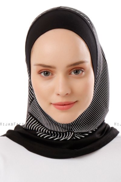 Wind Plain - Svart & Vit One-Piece Al Amira Hijab