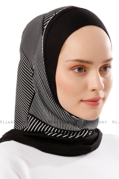 Wind Plain - Svart & Vit One-Piece Al Amira Hijab