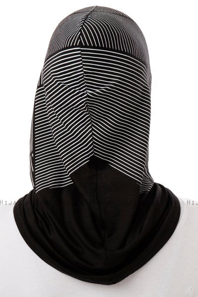 Wind Plain - Svart & Vit One-Piece Al Amira Hijab