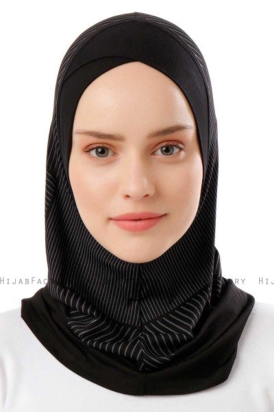 Wind Cross - Svart & Vit One-Piece Al Amira Hijab