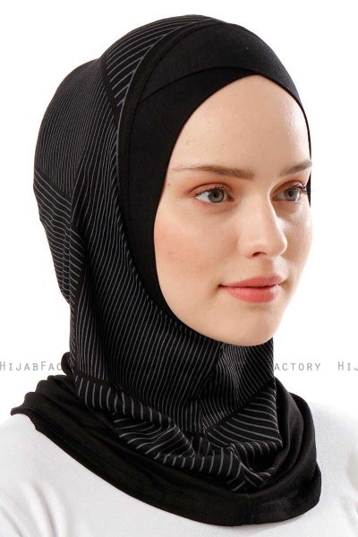 Wind Cross - Svart & Vit One-Piece Al Amira Hijab