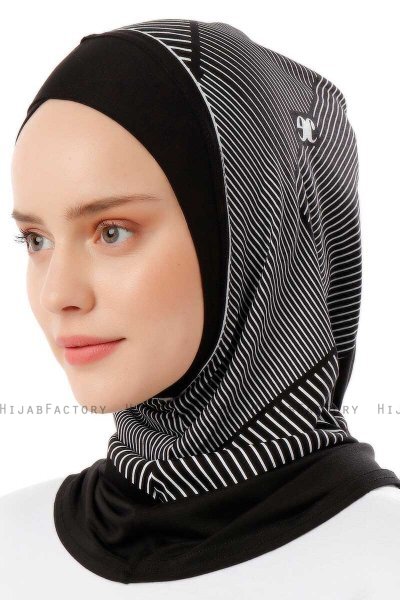 Wind Cross - Svart & Ljusgrå One-Piece Al Amira Hijab