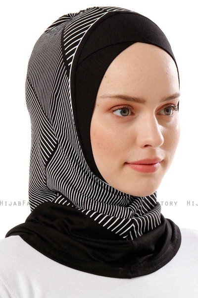Wind Cross - Svart & Ljusgrå One-Piece Al Amira Hijab