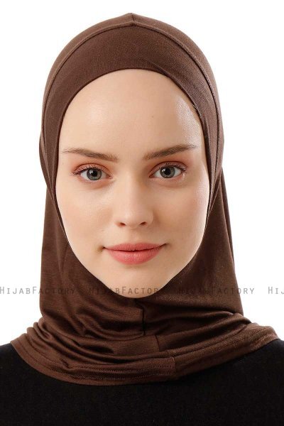 Logo Plain - Brun One-Piece Al Amira Hijab