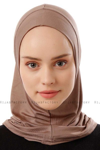 Logo Plain - Mörk Taupe One-Piece Al Amira Hijab