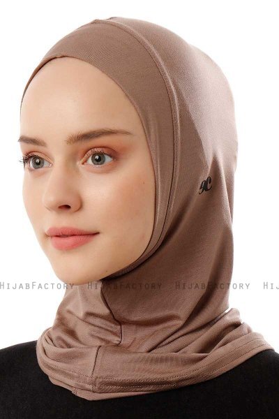 Logo Plain - Mörk Taupe One-Piece Al Amira Hijab