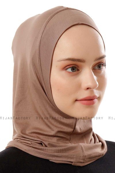 Logo Plain - Mörk Taupe One-Piece Al Amira Hijab