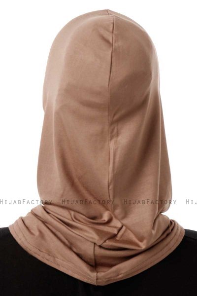 Logo Plain - Mörk Taupe One-Piece Al Amira Hijab