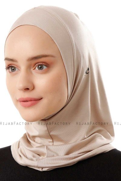 Logo Plain - Ljus Taupe One-Piece Al Amira Hijab