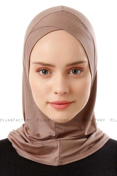Logo Cross - Mörk Taupe One-Piece Al Amira Hijab