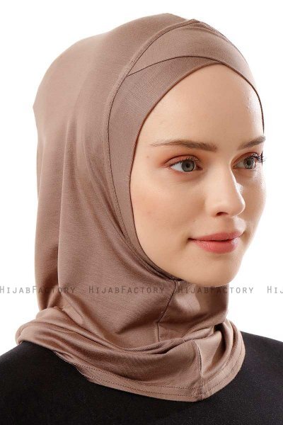 Logo Cross - Mörk Taupe One-Piece Al Amira Hijab