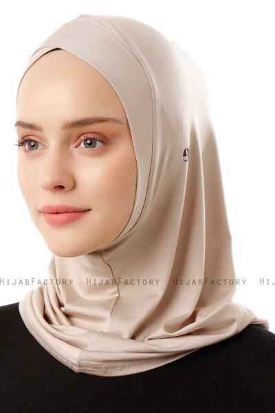 Logo Cross - Ljus Taupe One-Piece Al Amira Hijab